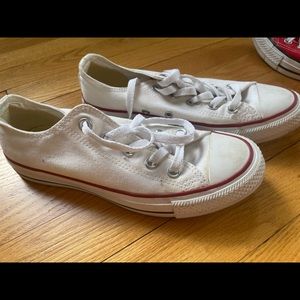 White low rise converse